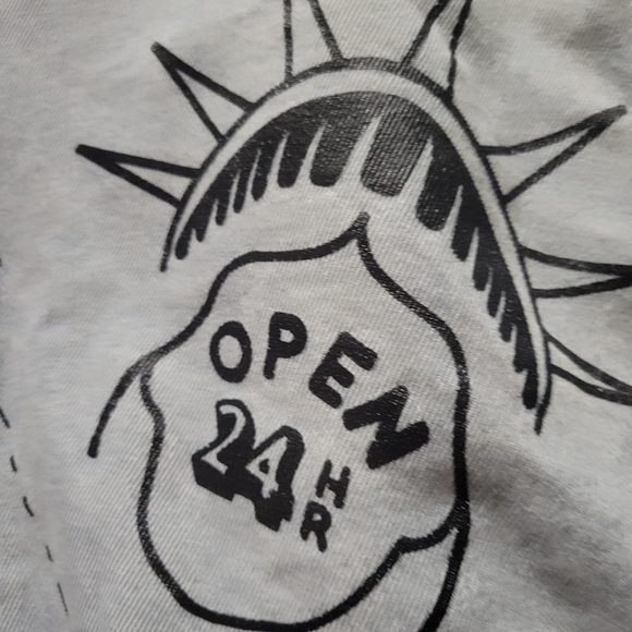 BROOKLYN CLOTH SIZE S BLUE DENIM JEAN JACKET GRAFFITI NEW YORK ALIEN ROSE - Picture 16 of 16